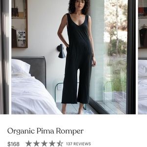 100% Organic Black Pima Romper